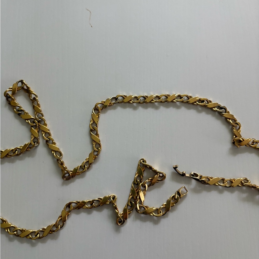 Gold plate Link Chain Necklace - Women Accessories